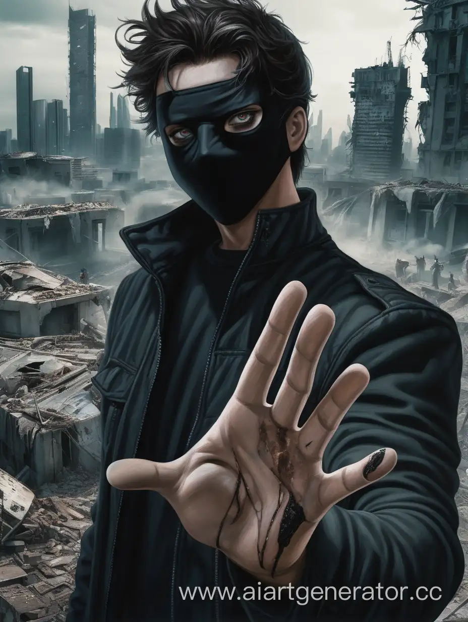 Mysterious-Masked-Figure-in-Futuristic-Dystopian-City