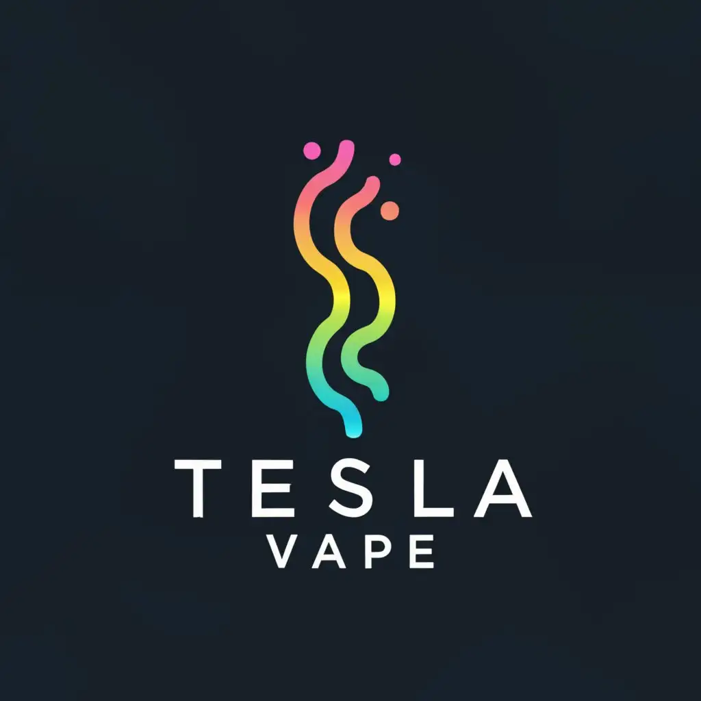 a logo design,with the text "Tes•la Vape", main symbol:Liquid and fire in a tube over ocean,Moderate,clear background