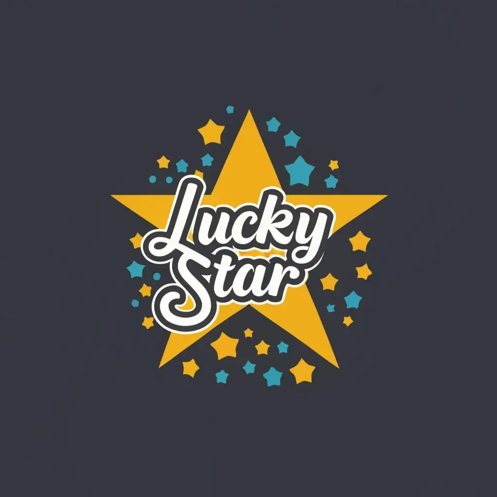 LOGO-Design-For-Lucky-Star-A-Fortunate-Star-Emblem-with-Typography