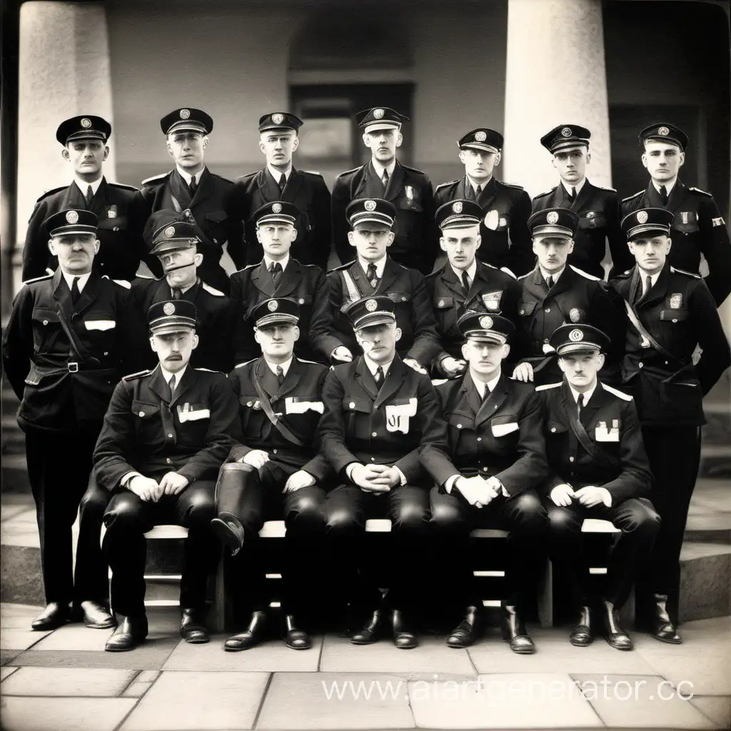 Nationalist-Party-Constabulary-Officers-Posing-Casually-in-1930s-Photograph