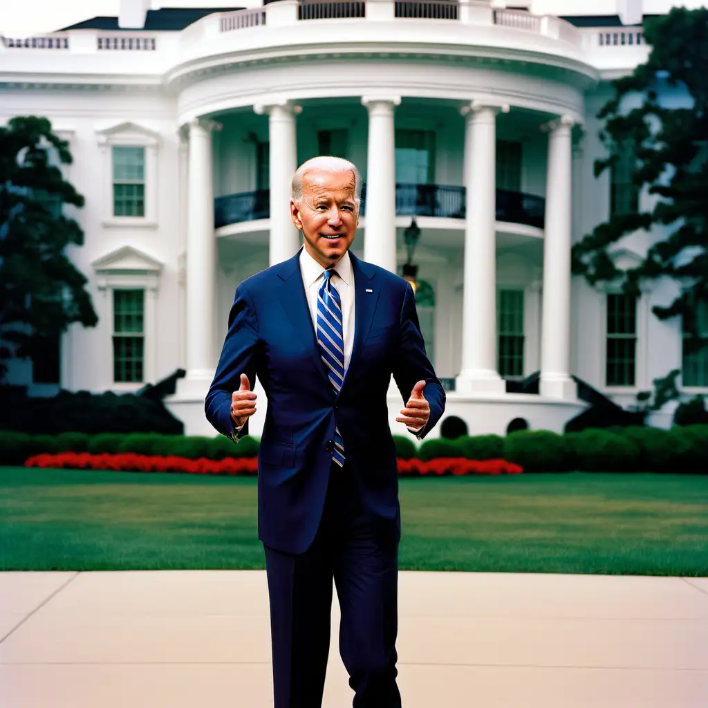 Joe Biden Resembling Taylor Swift Poses at the White House