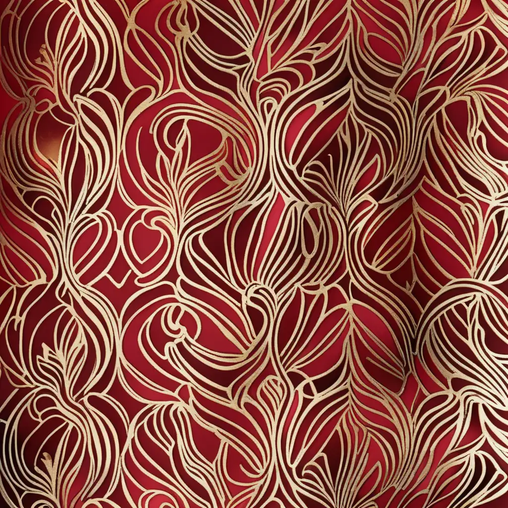 Elegant Red and Gold Metallic Pattern for Luxurious Decor