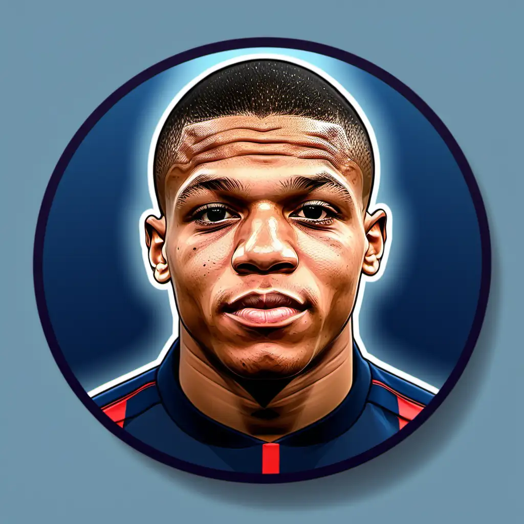 Kylian Mbapp Circle Icon for Football Enthusiasts