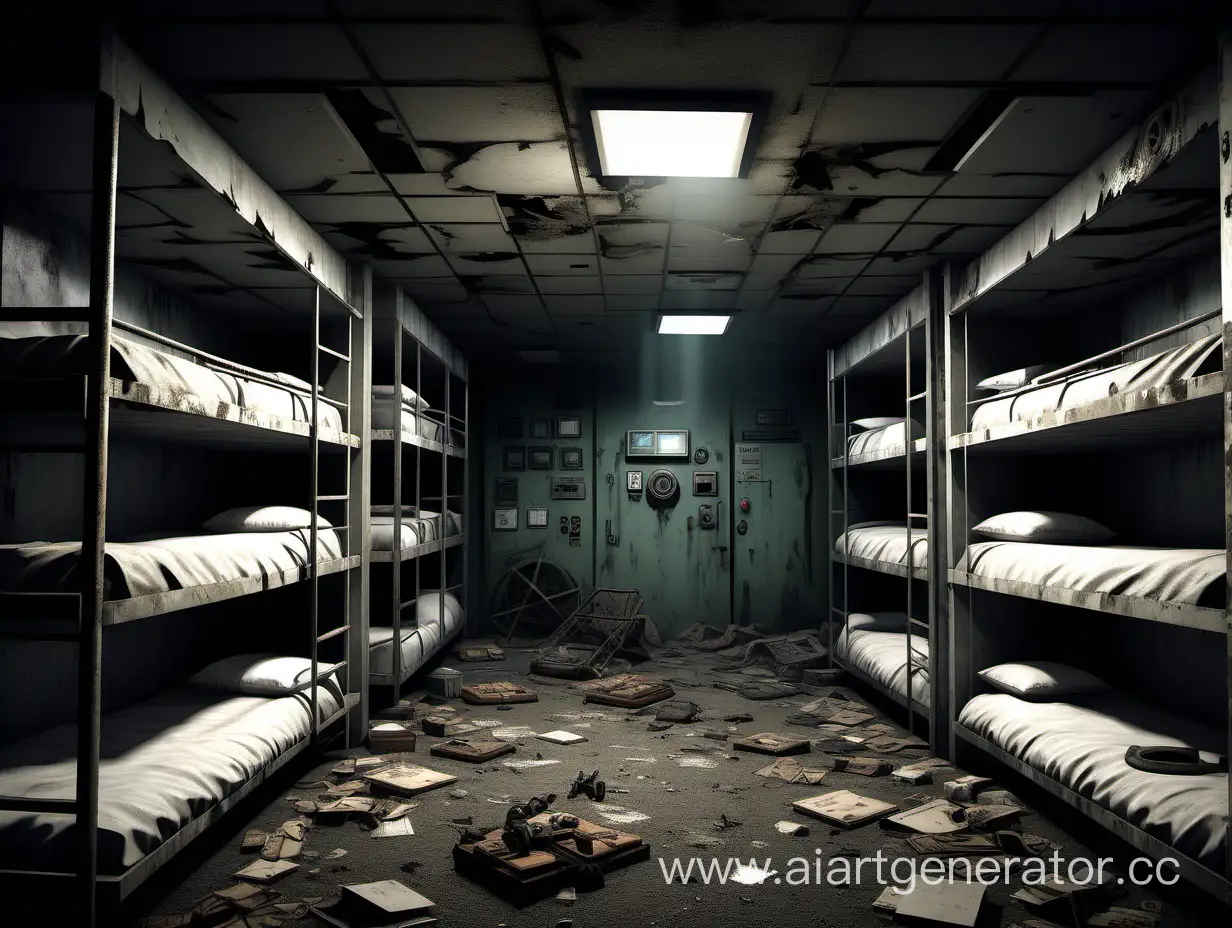 PostApocalyptic-Bunker-Interior-with-Survivors-Barracks-and-Tense-Atmosphere
