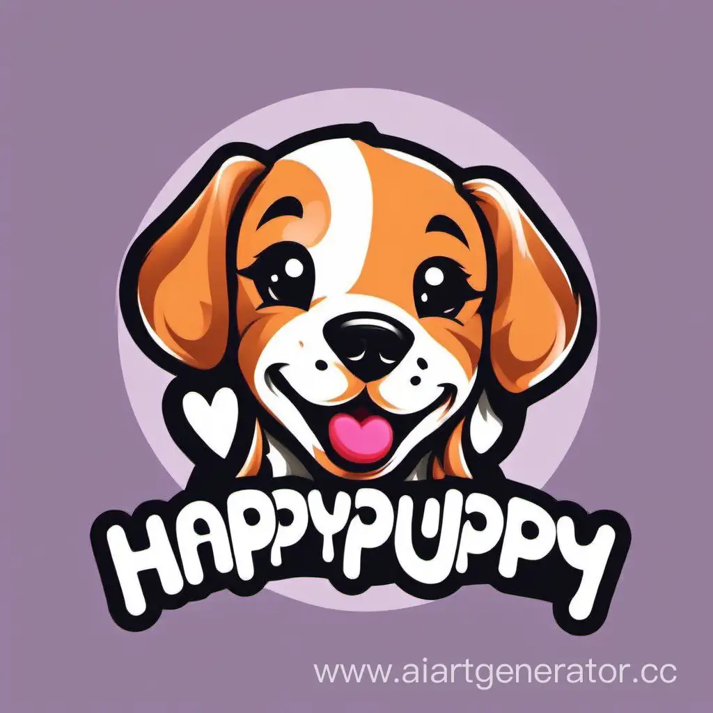 Логотип для магазина кастомизации одежды "happy puppy art"