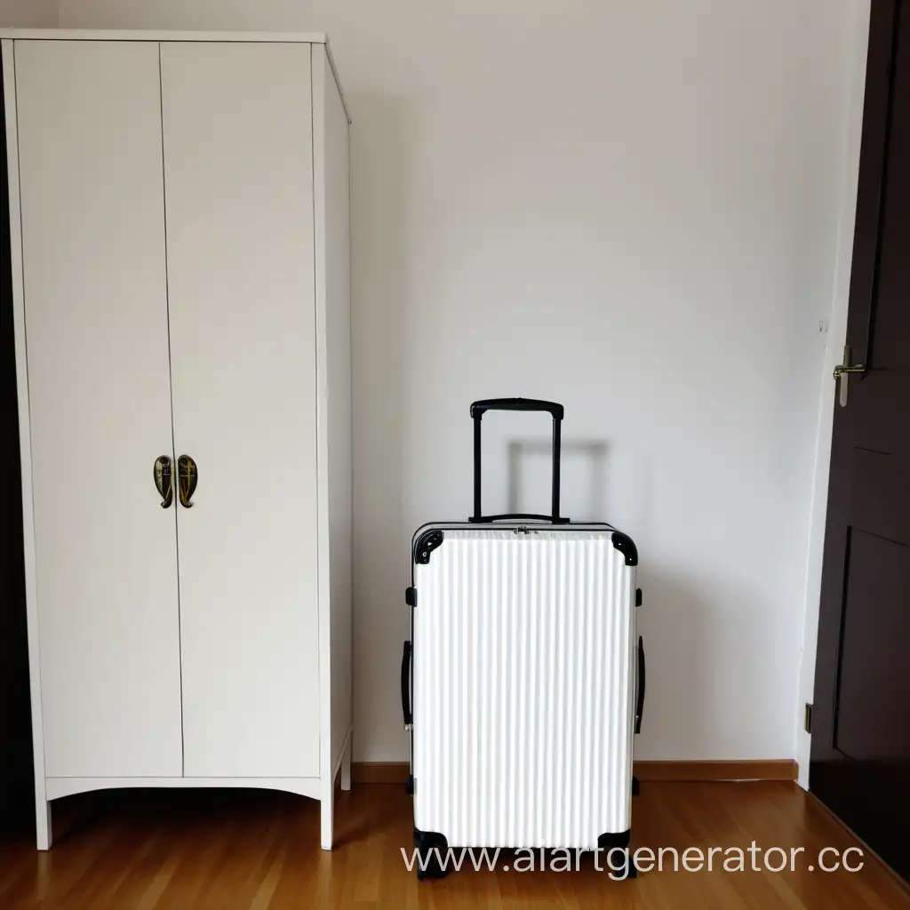 White-Suitcase-Next-to-Wardrobe-in-Empty-Room