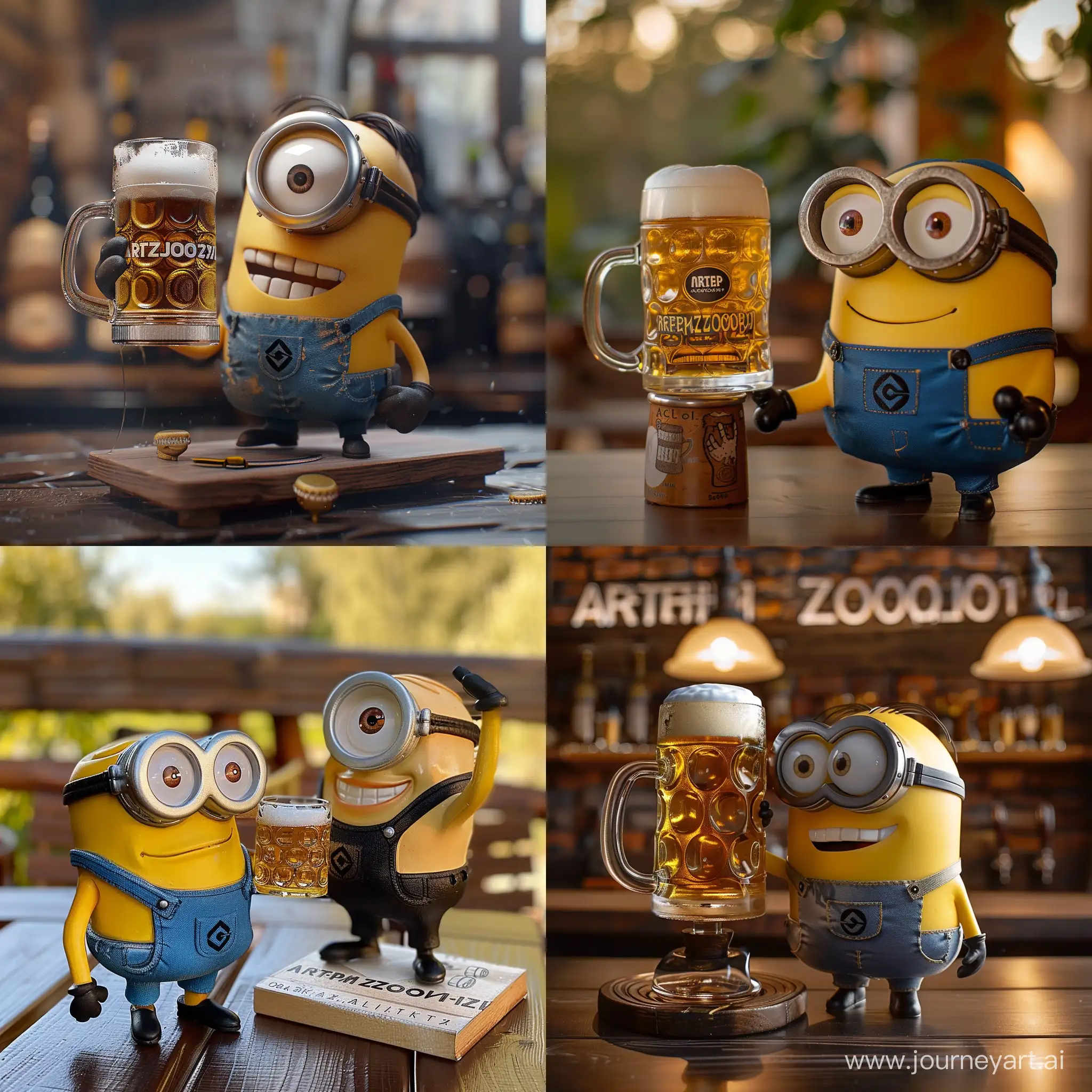 Buff-Minion-Enjoying-a-Mug-of-Beer-with-Personalized-Inscription-Artem-Zolotov