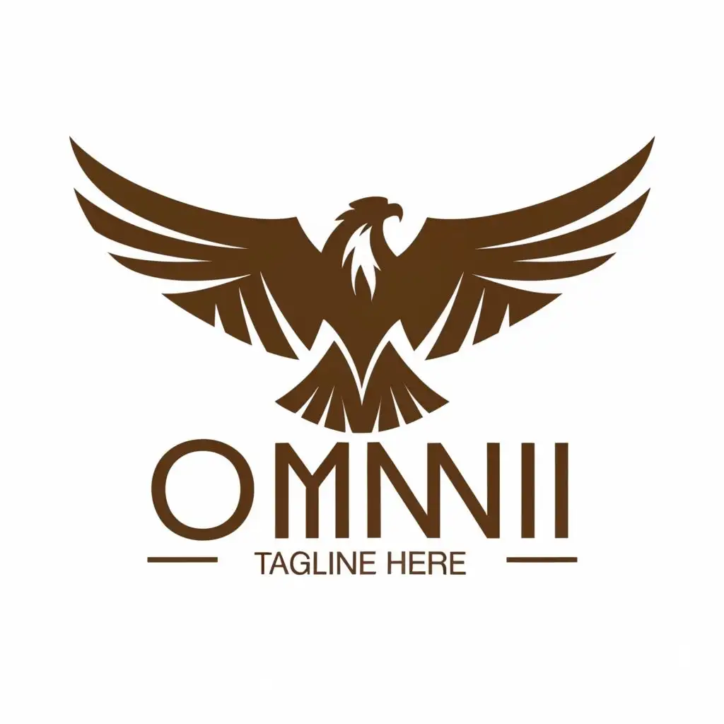 LOGO-Design-For-OMNI-Majestic-Eagle-Emblem-with-Bold-Typography-for-Home-and-Family-Industry
