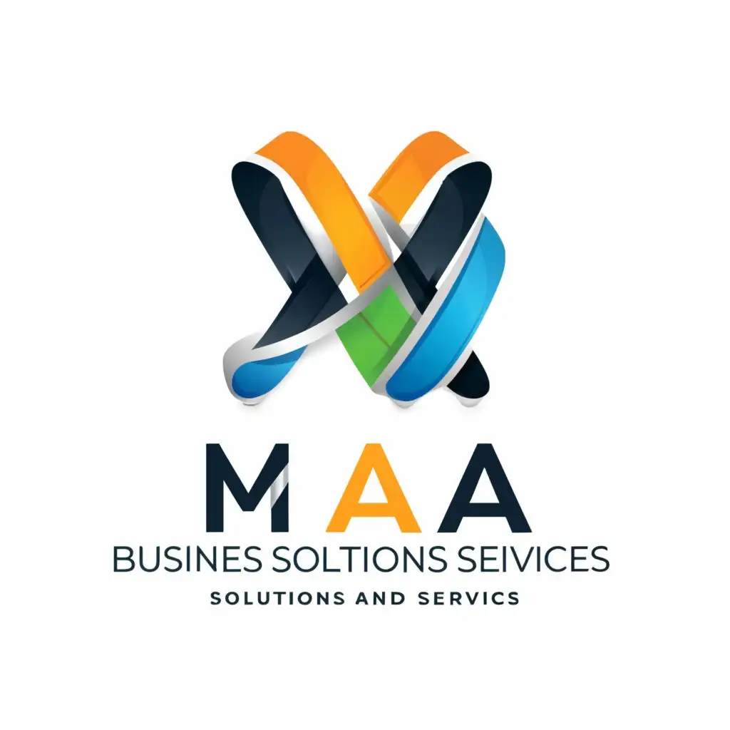 a logo design,with the text "MA Business Solutions and Services", main symbol:MA,complex,be used in Internet industry,clear background