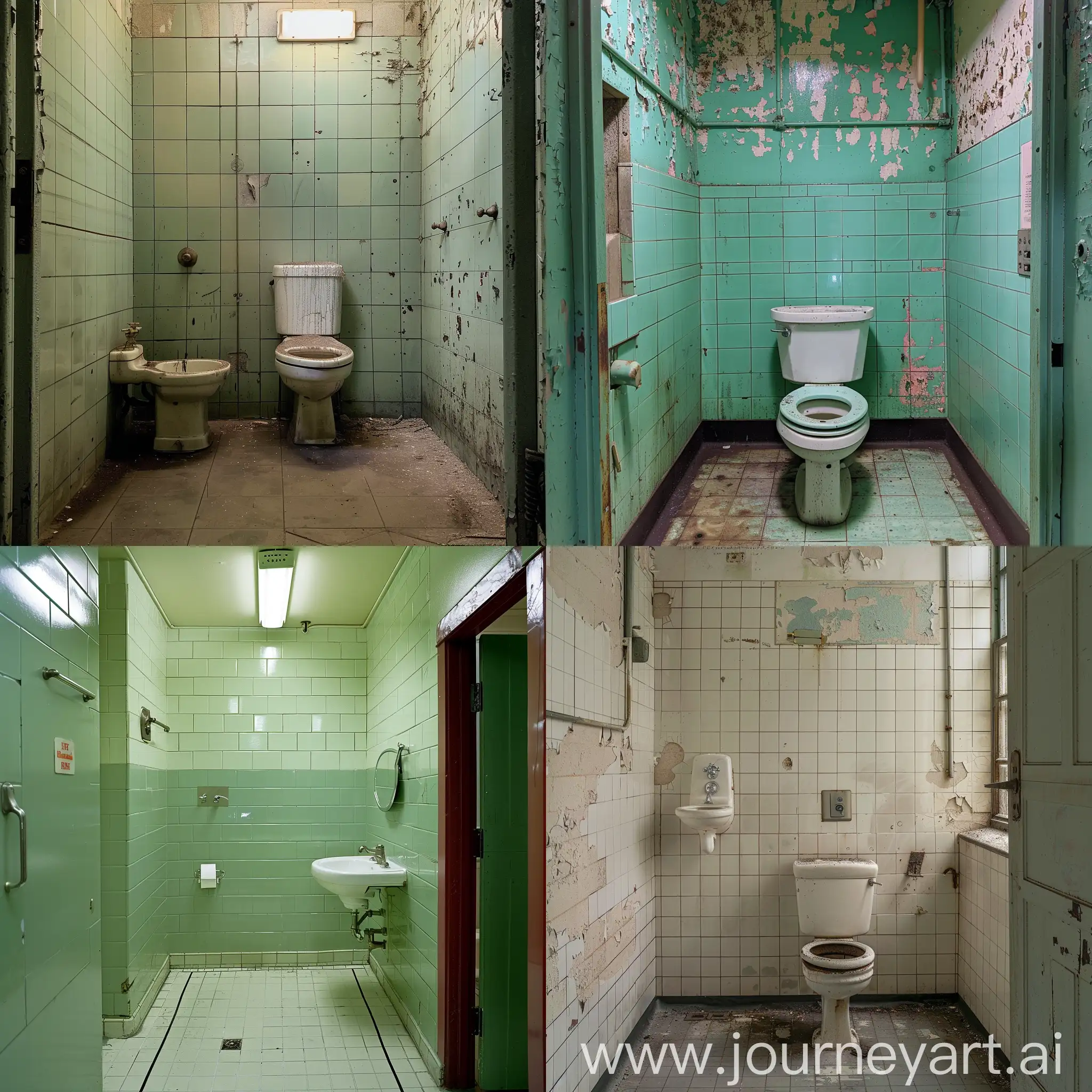  the last meter's bathroom, focusing on the last restroom