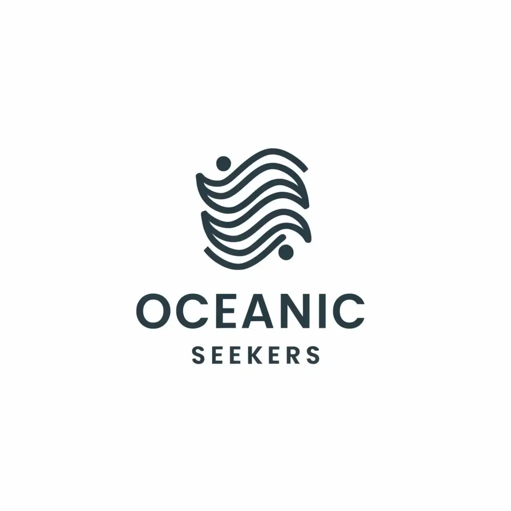 a logo design,with the text "Oceanic Seekers", main symbol:underwater,Minimalistic,clear background