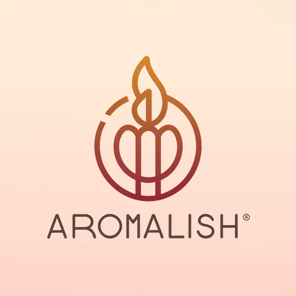 a logo design,with the text 'Aromalish', main symbol:Candle,Moderate,be used in Travel industry,clear background