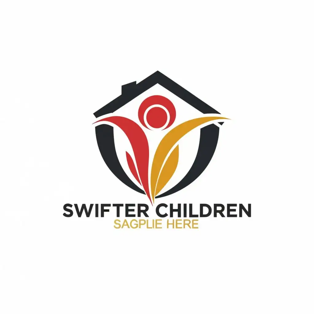 logo, sports, with the text "swifter children", typography, be used in Real Estate industry