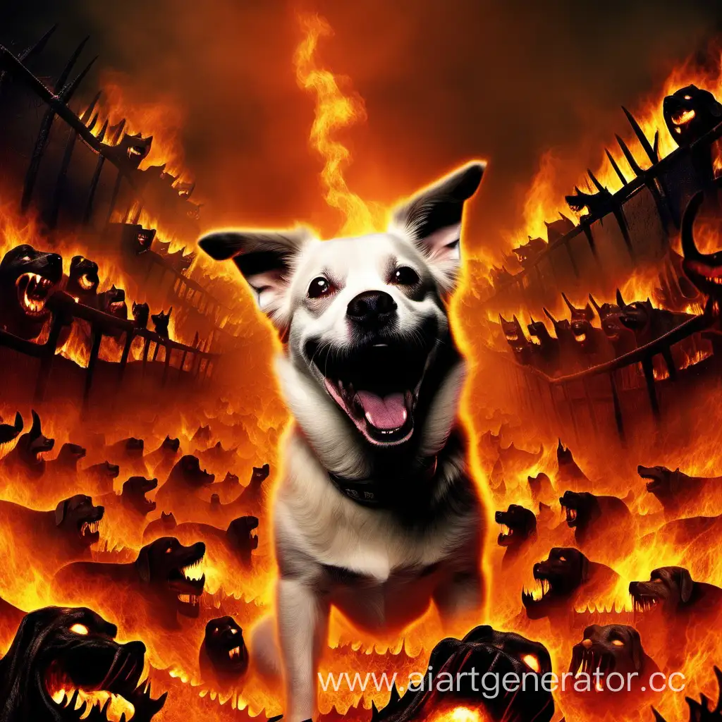 Joyful-Canine-Frolicking-in-the-Inferno