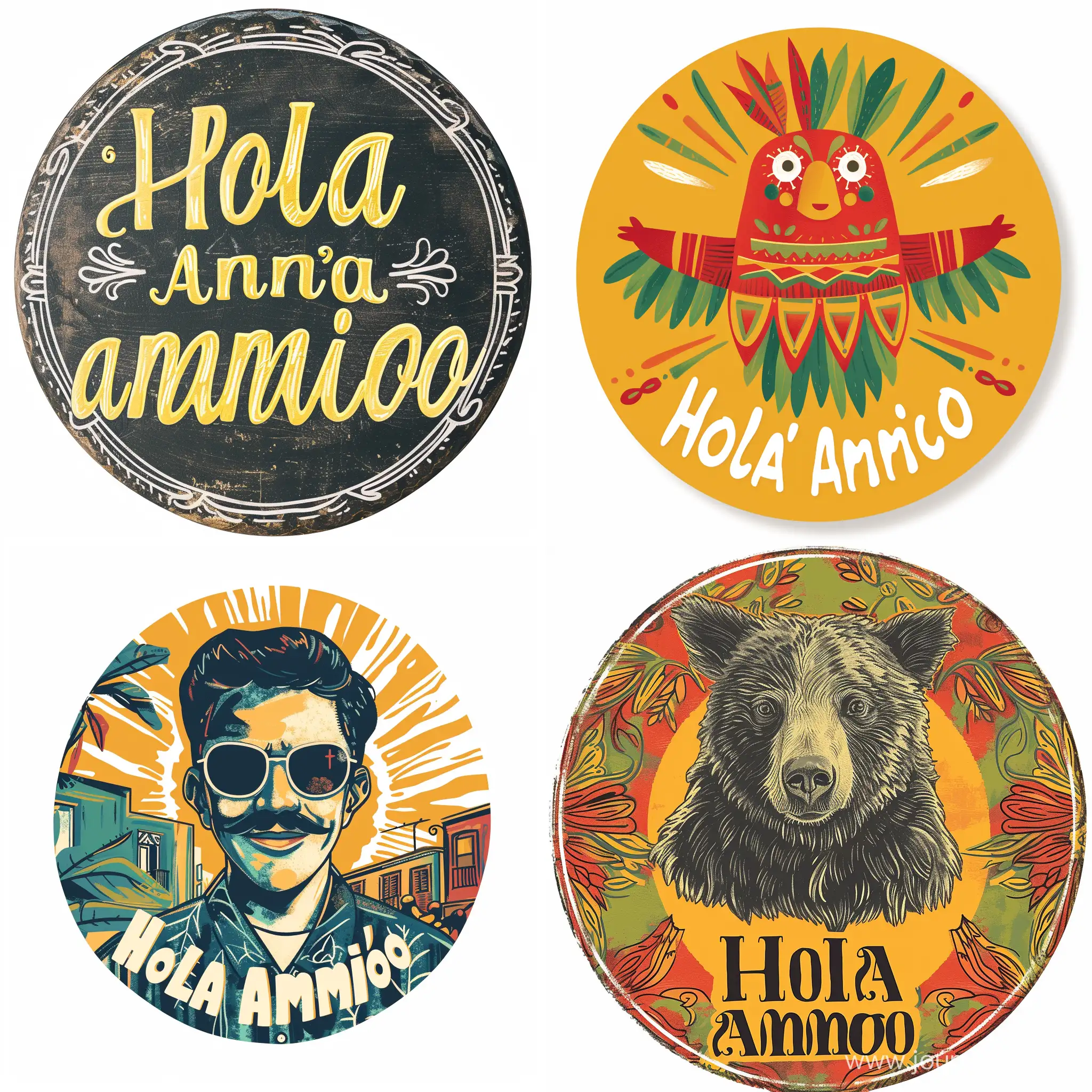 Circular-Greeting-Art-Vibrant-Hola-Amigo-Typography-in-a-Spiraled-Formation