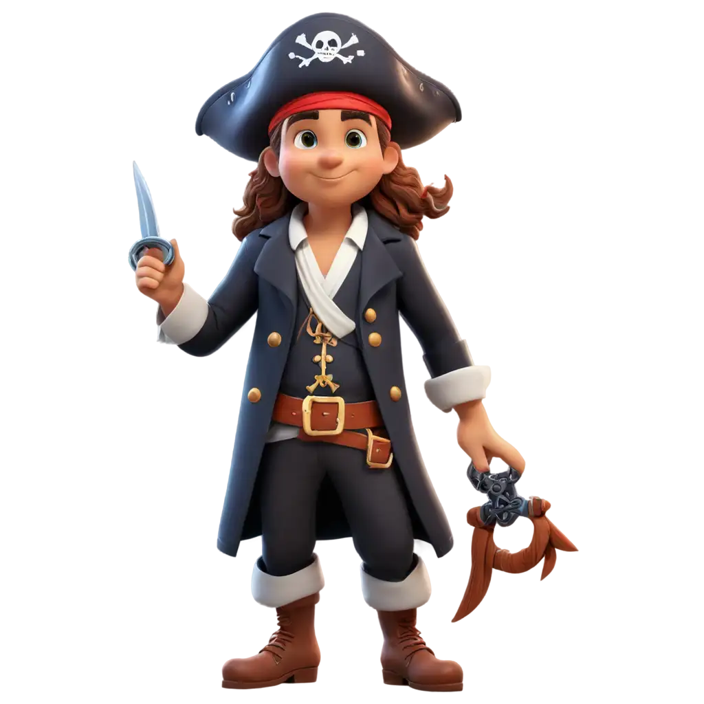 cartoon cute pirate captain
