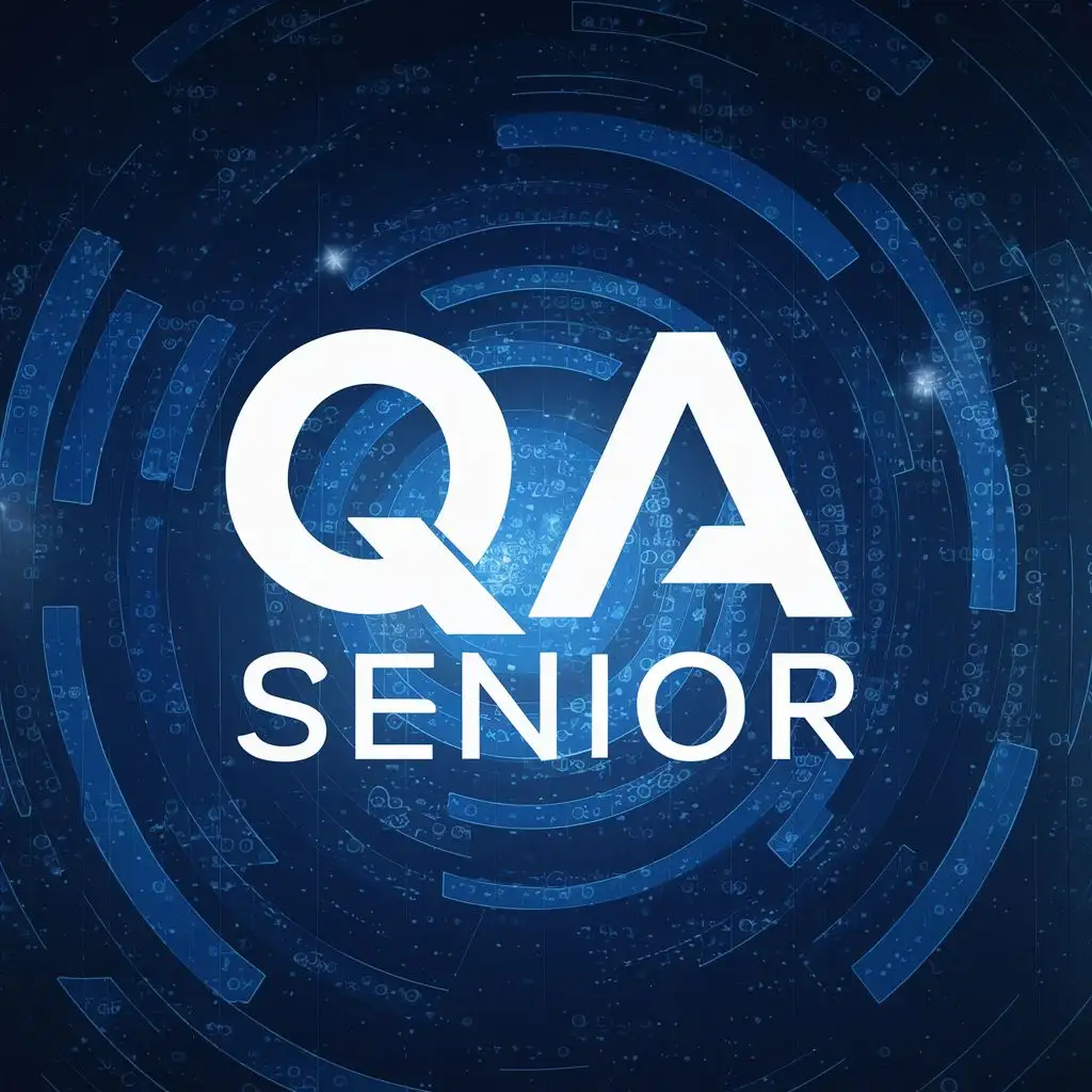 logo, Technology, with the text "QA Senior", typography, be used in Technology industry