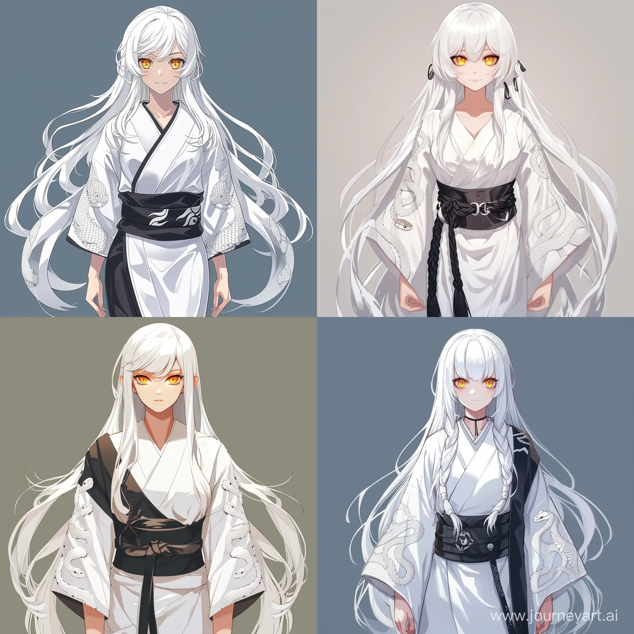 Ethereal-Beauty-WhiteHaired-Girl-in-Elegant-Kimono-with-Snake-Scale-Accents