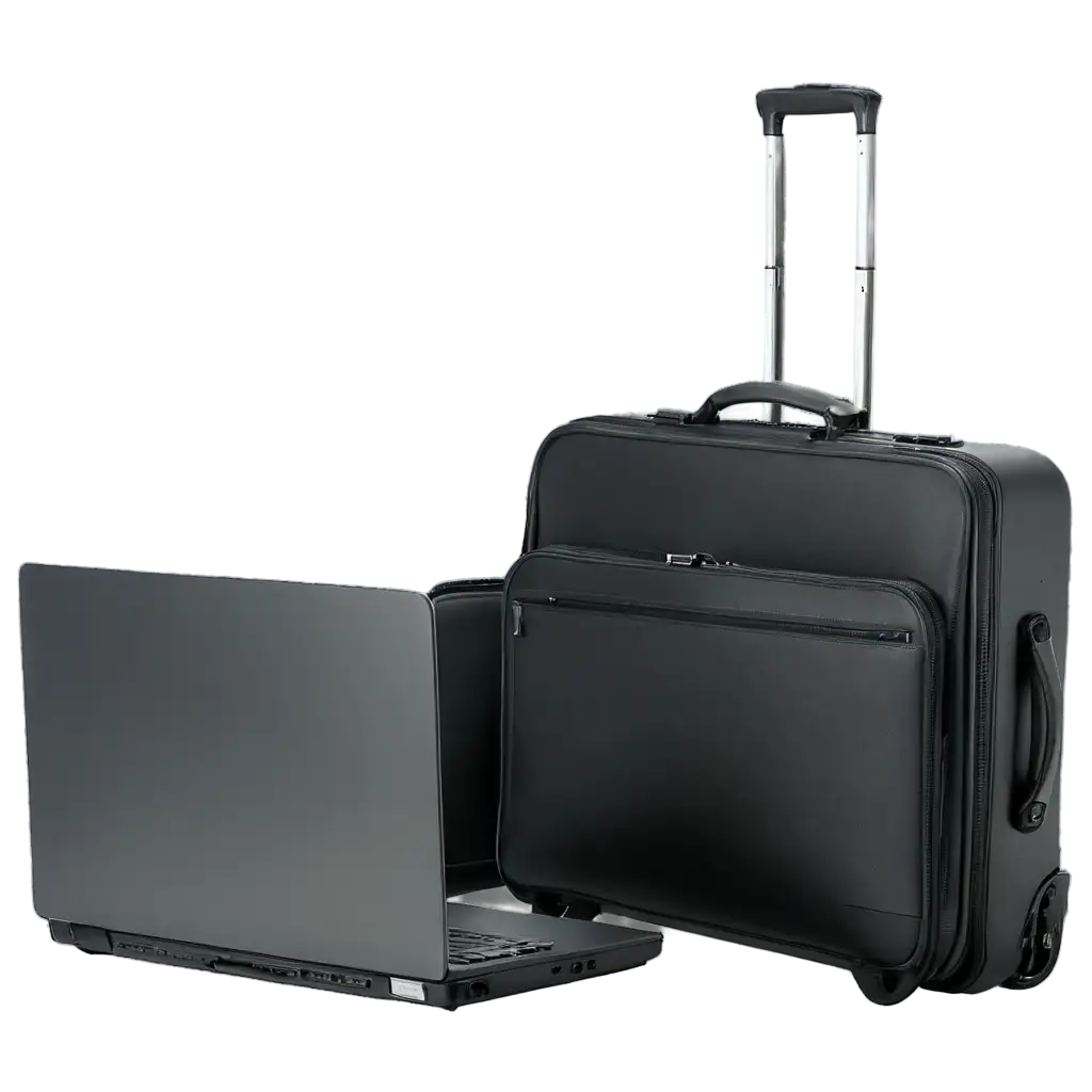 Stylish-PNG-Image-of-a-Suitcase-and-Computer-Enhancing-Your-Digital-Experience