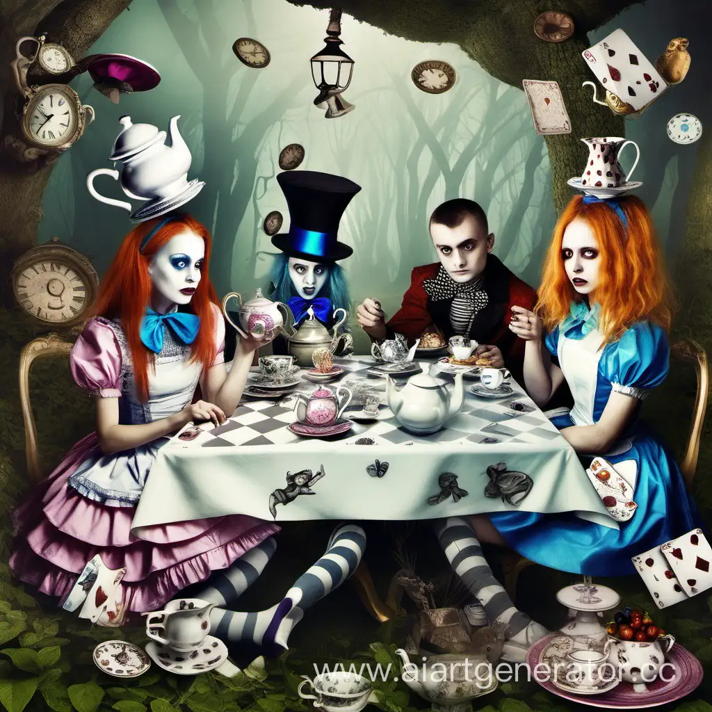 Iarina-Anisina-and-Nikita-Dzhigurdas-Mad-Tea-Party-in-Alice-in-Wonderland-Style