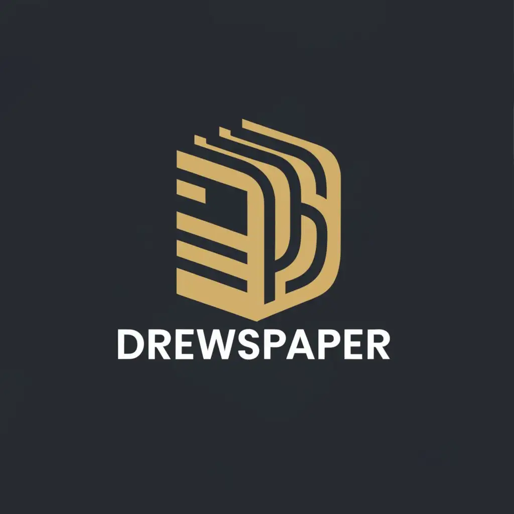 LOGO-Design-For-Drewspaper-Bold-Letter-D-with-Newspaper-Symbol-for-Educational-Industry