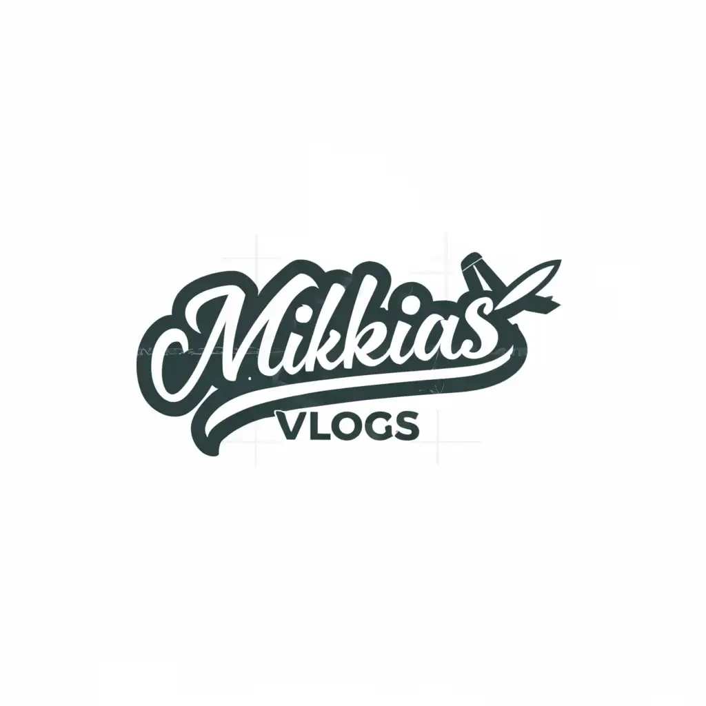 a logo design,with the text "Milkias Vlogs", main symbol:Plane,Moderate,be used in Travel industry,clear background