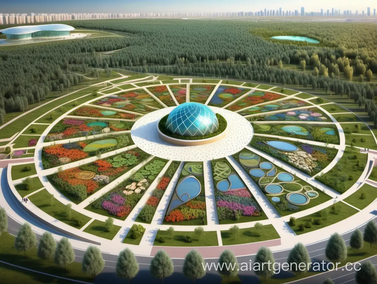 effective improvement of the landscape of the Astana Botanical Garden