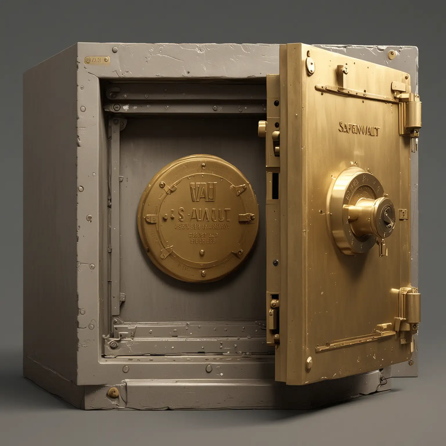 Secure Golden SafeVault with VAU Inscription