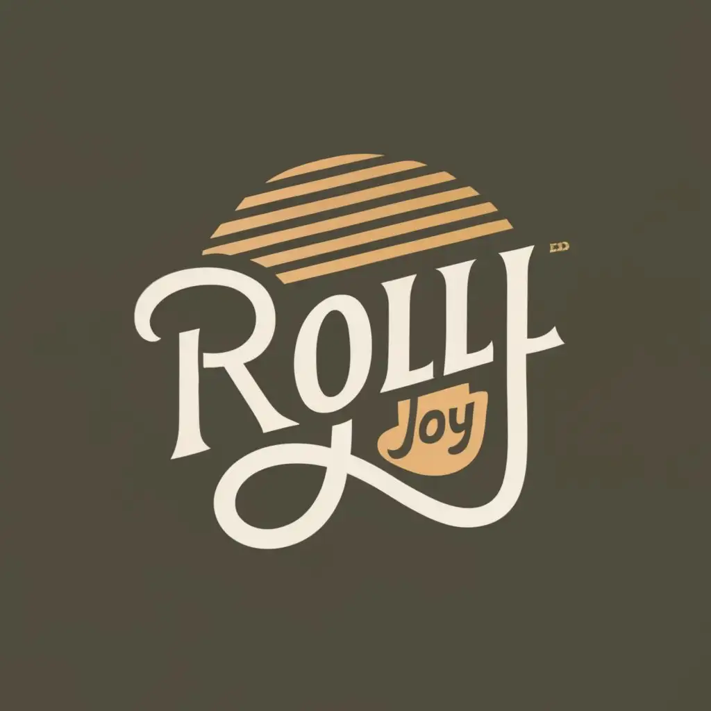 LOGO Design For Roll Joy Vintage Typography Elegance for the Culinary ...