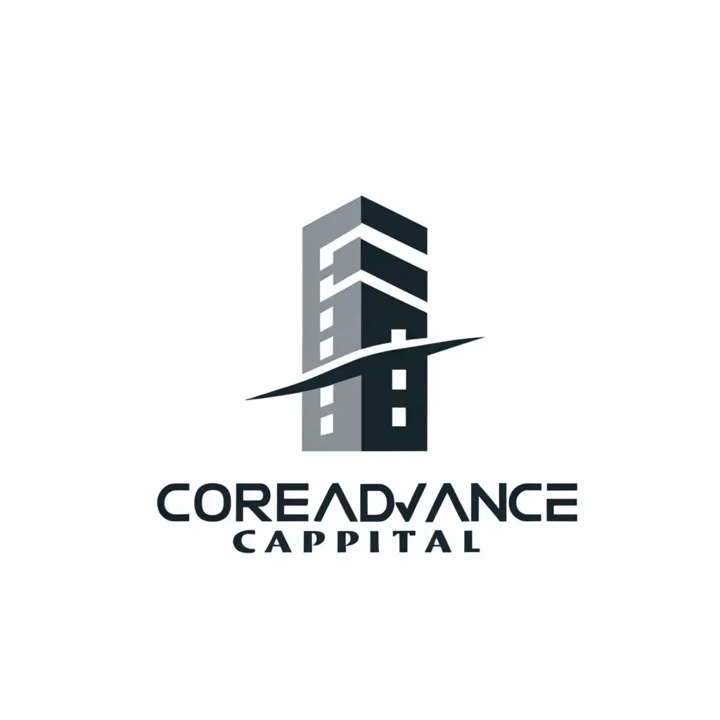 a logo design,with the text " CoreAdvance Capital", main symbol:real estate logo for CoreAdvance Capital ,  I would like the logo to incorporate elements related to financial services. This can include buildings or other symbols that represent the financial sector.,Minimalistic,be used in Real Estate industry,clear background