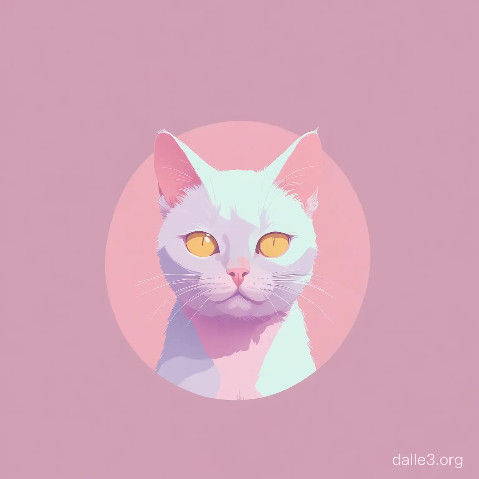 Minimalist Cat Wallpaper Aesthetic Pastel Design | Dalle3 AI