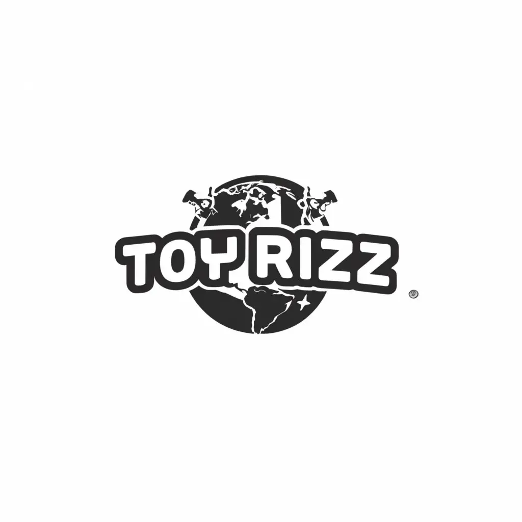 a logo design,with the text 'TOY RIZZ', main symbol:Globe,Moderate,be used in Retail industry,clear background