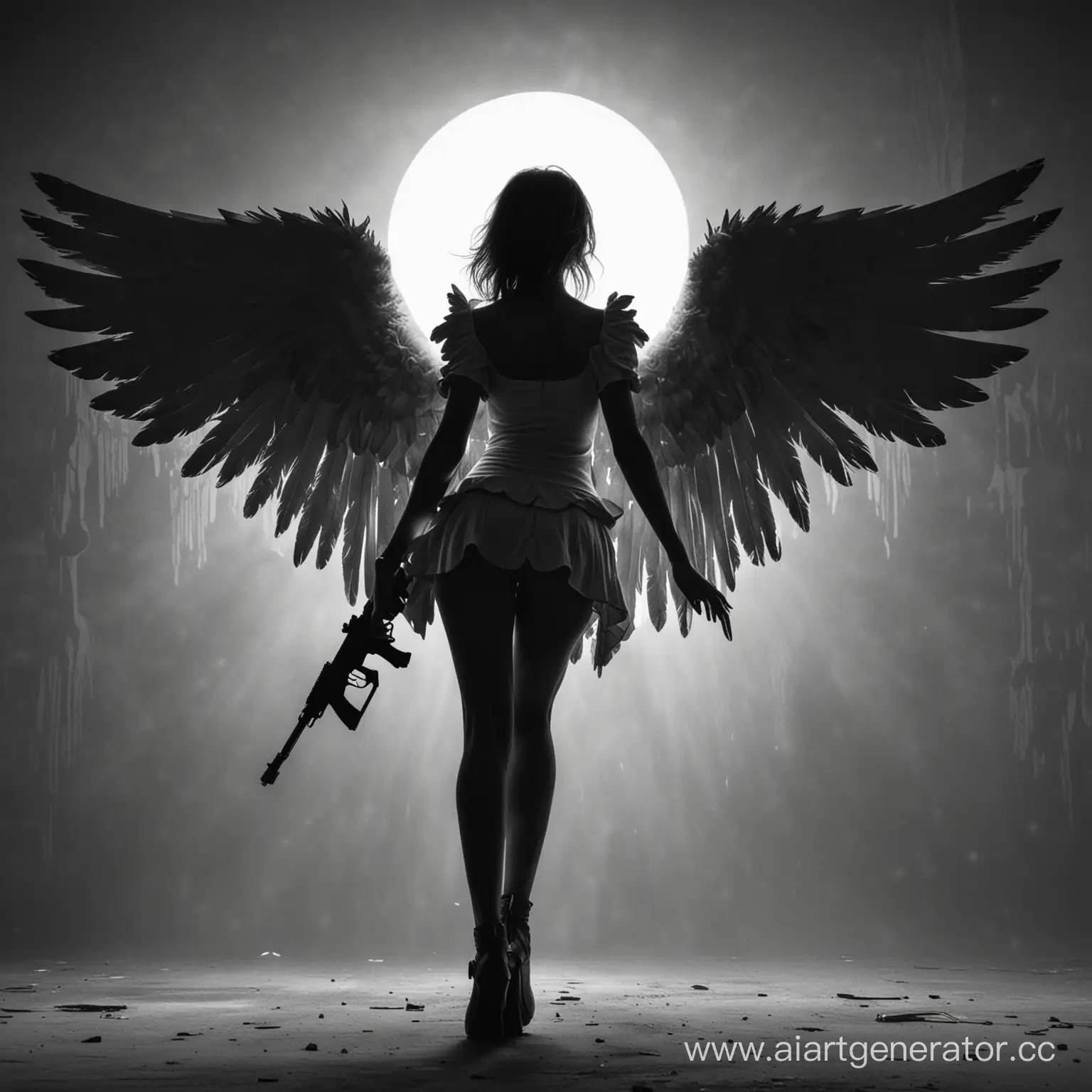 Angelic-Warrior-Silhouette-with-Wings-and-Weapon