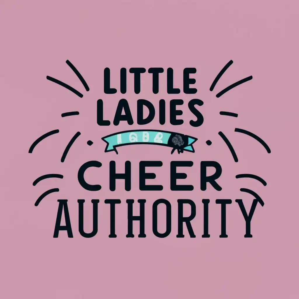 logo, Little Ladies Cheer Authority, with the text "Little Ladies Cheer Authority", typography