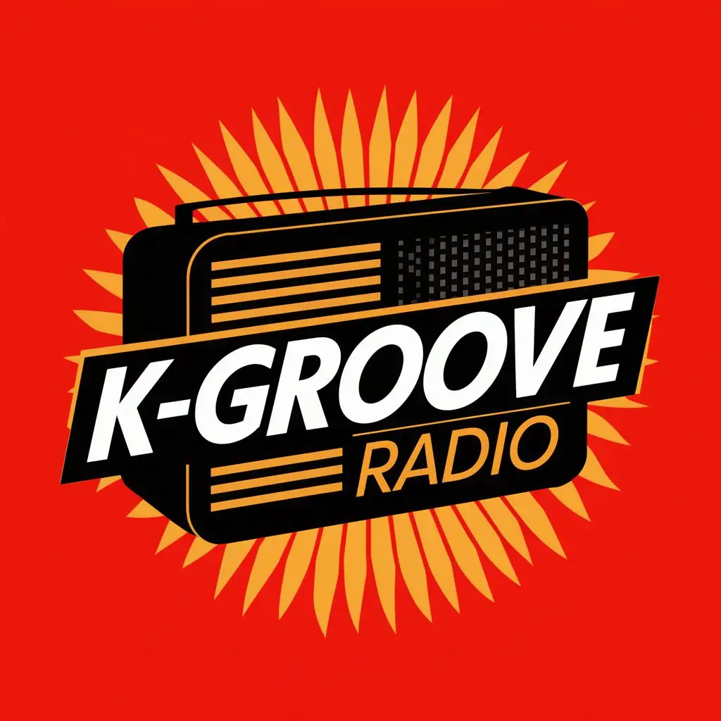 LOGO-Design-For-KGroove-Radio-Retro-Radio-with-Typography-for-Entertainment-Industry