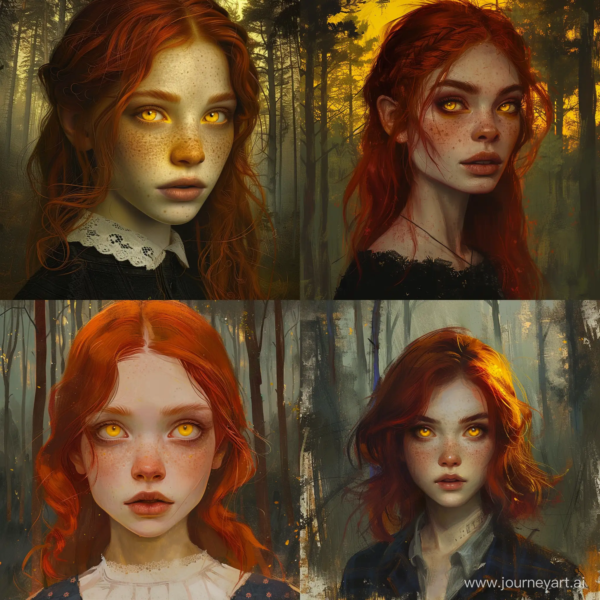 Enchanting-RedHaired-Maiden-in-a-Forest-Oasis-Classicism-Digital-Art