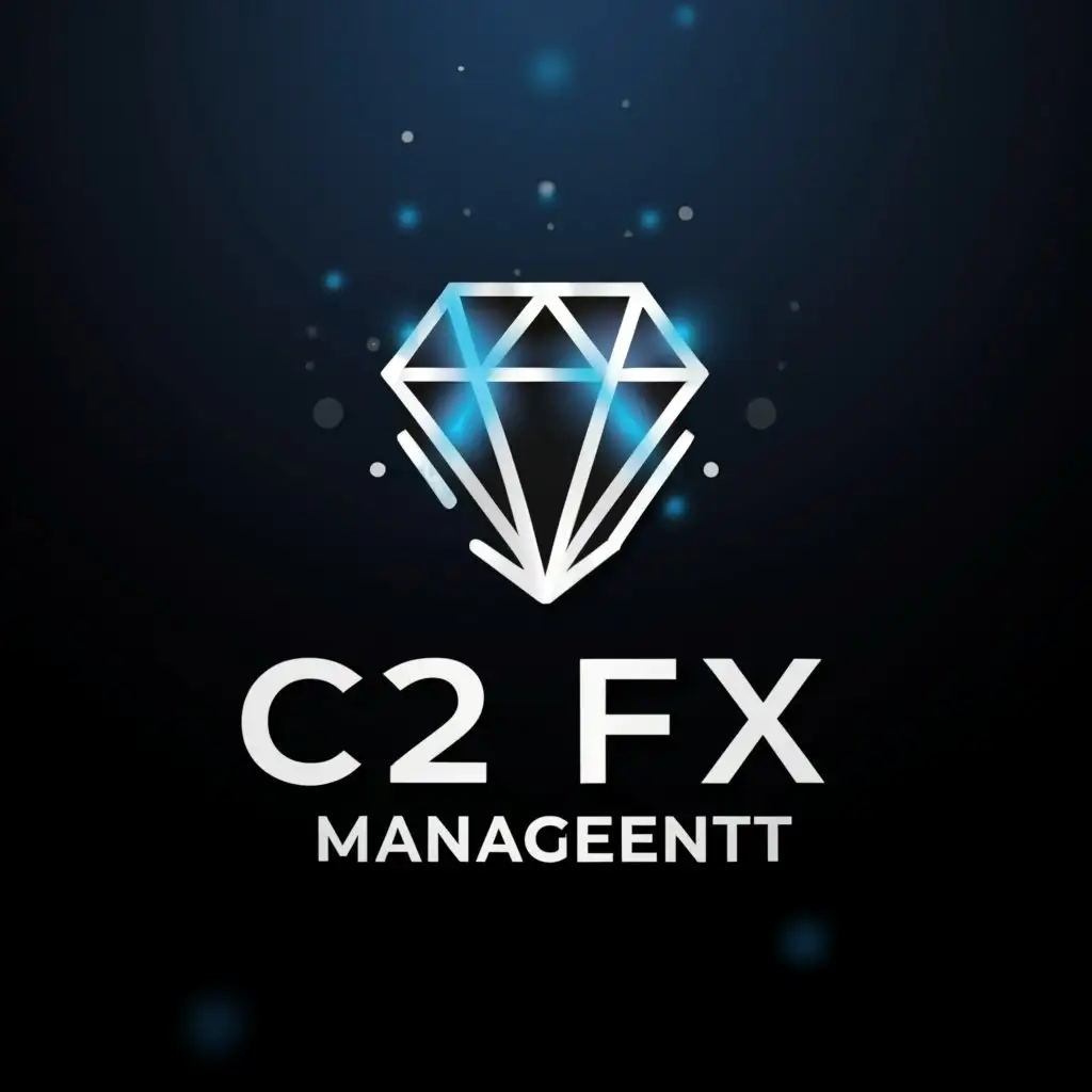 a logo design,with the text "C2 FX Management", main symbol:A 3D diamond,Moderate,be used in Finance industry,clear background
