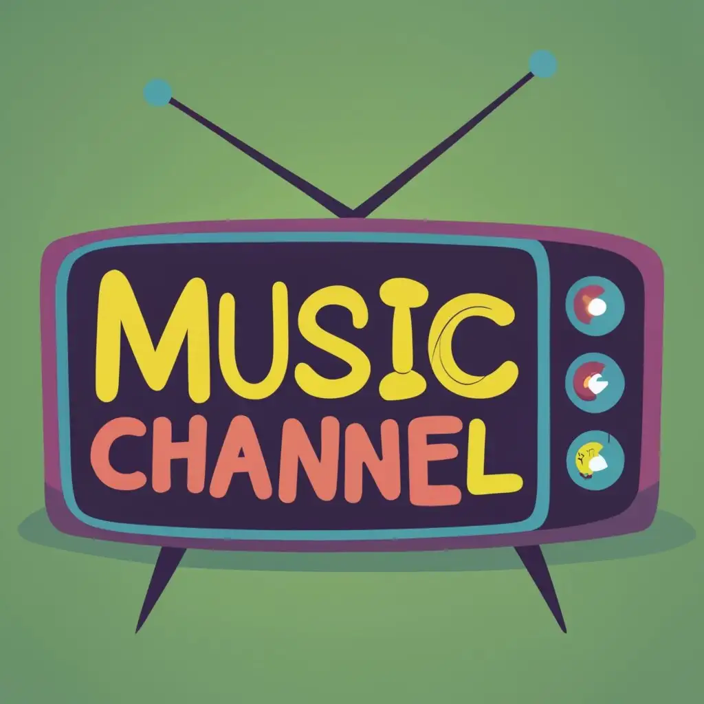 logo, TV, with the text "Music channel ", typography