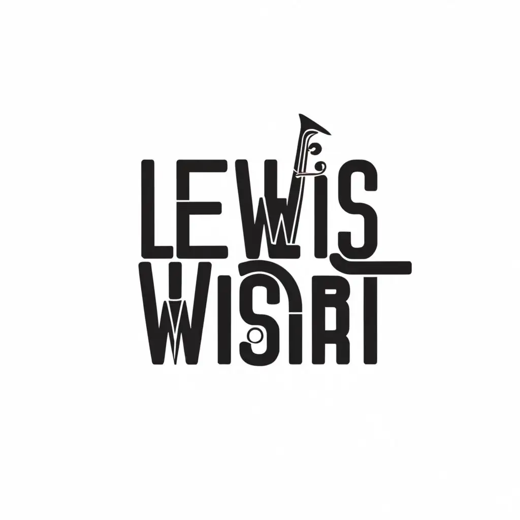 a logo design,with the text "Lewis Wishart", main symbol:Music,Moderate,clear background