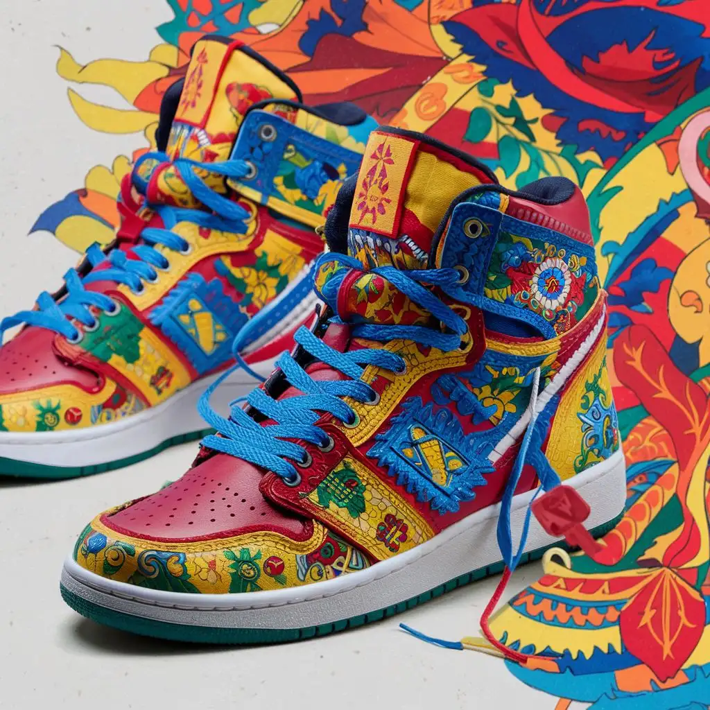 Colorful-Khokhloma-Painted-Sneakers