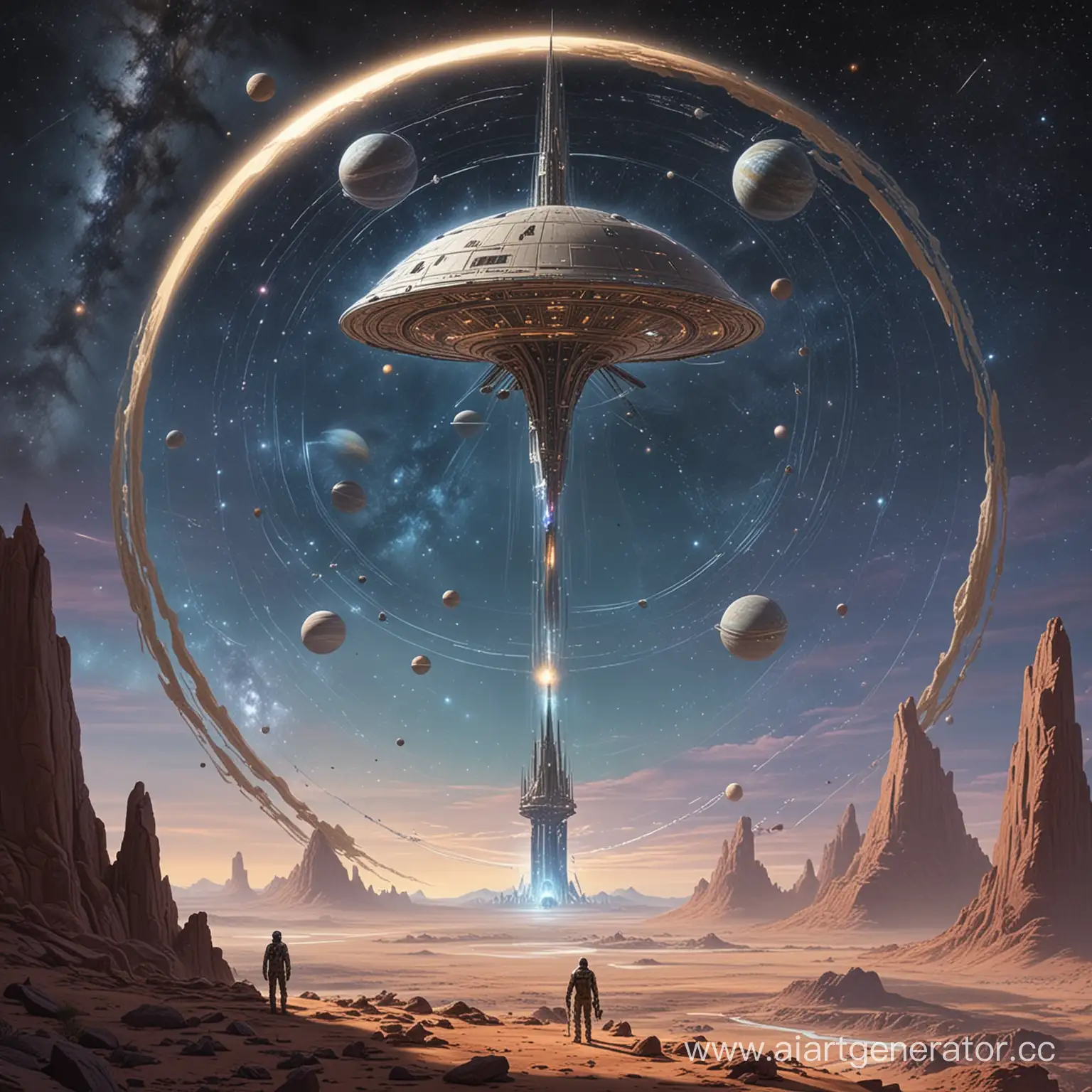 Intergalactic-Collaboration-Space-Civilization-and-Alien-Species-Building-a-Cosmic-Gateway