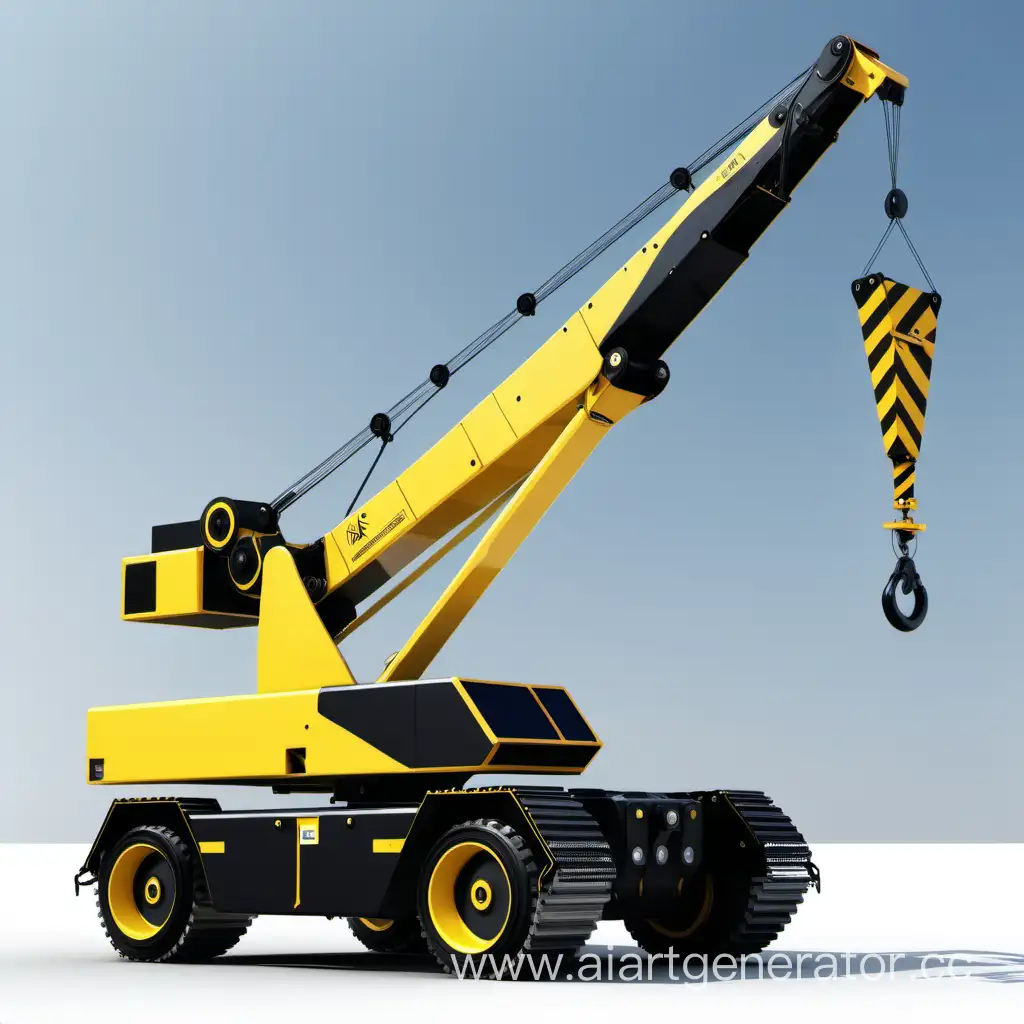 Futuristic-YellowBlack-Crane-Manipulator-in-Action