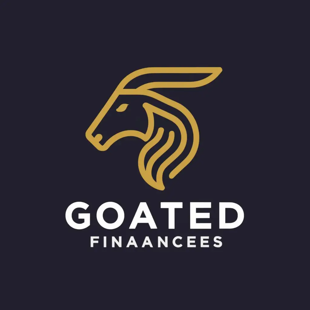 a logo design,with the text 'Goated Finances', main symbol:goat,Minimalistic,be used in Finance industry,clear background