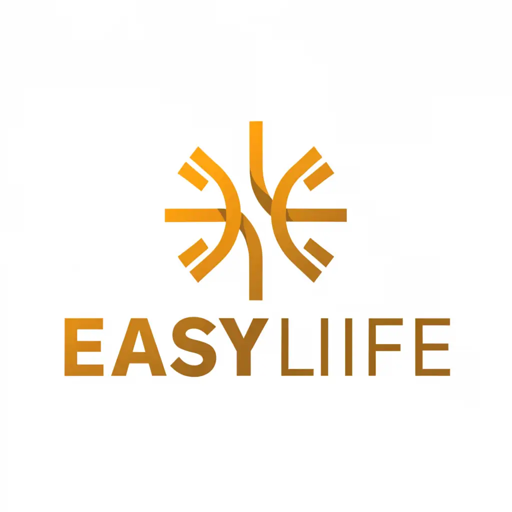 a logo design,with the text "easy life", main symbol:sun,Minimalistic,be used in Medical Dental industry,clear background