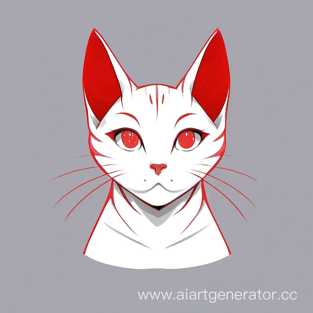 кот с красными ушами