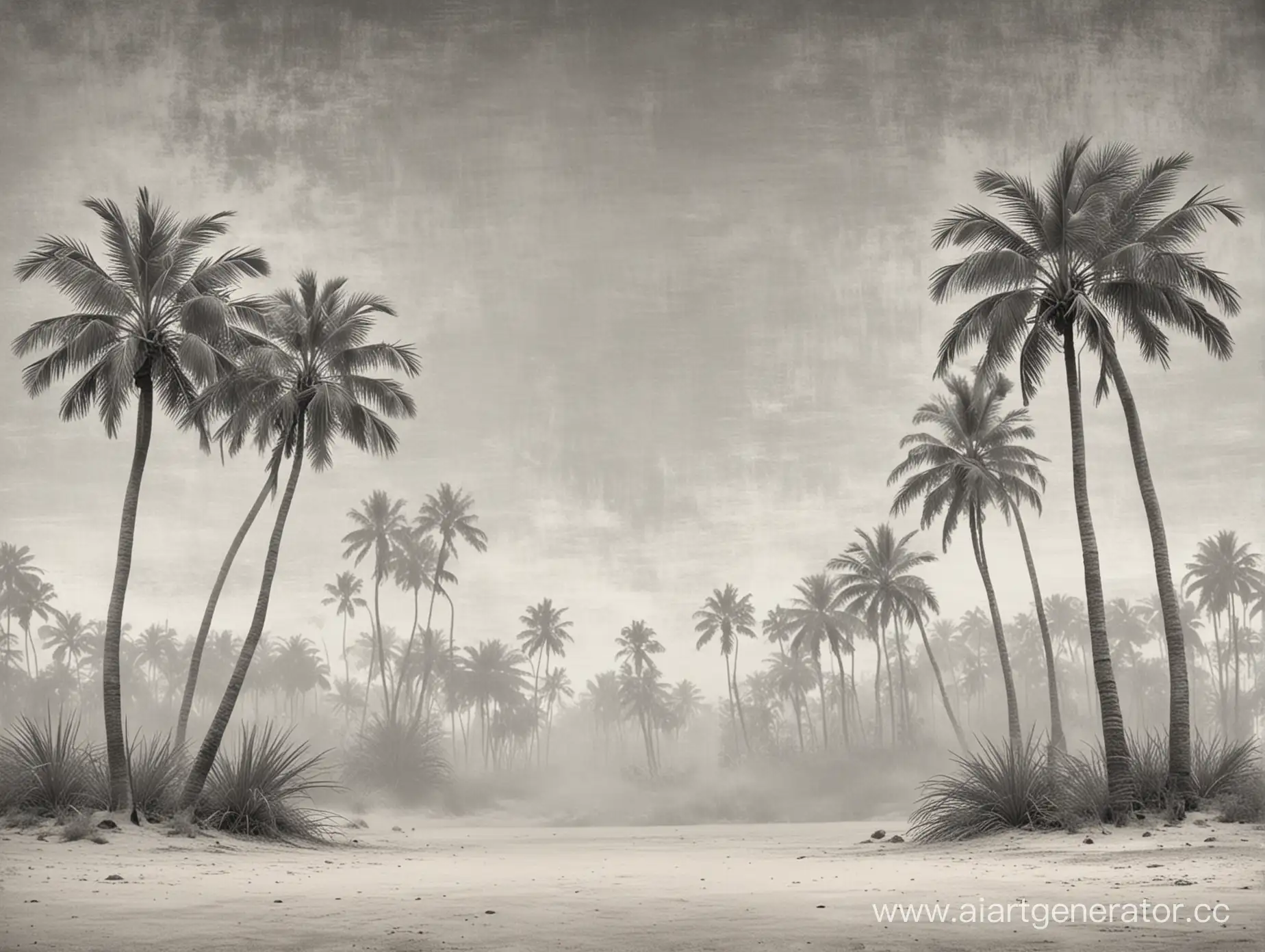 фон пыльно-серого цвета с пальмами
