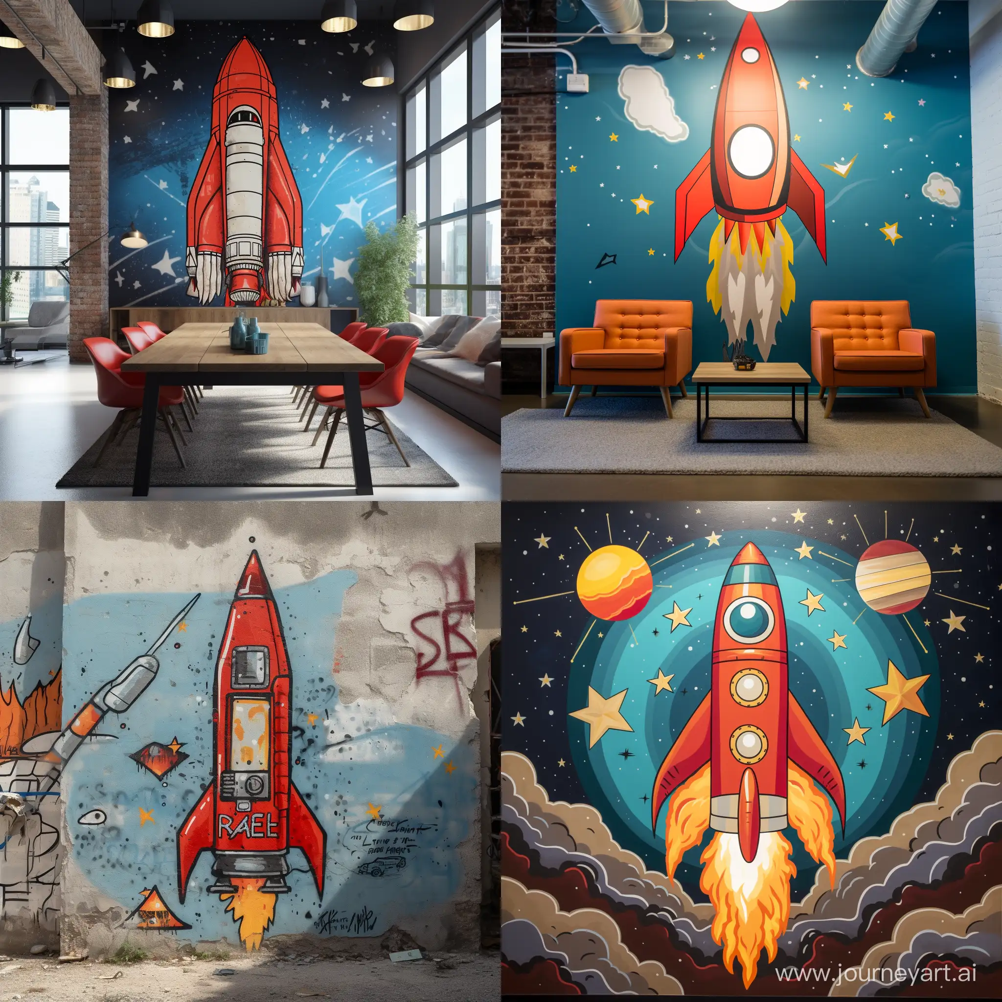 Space-Exploration-Mural-Rocket-Artwork-Adorning-the-Wall