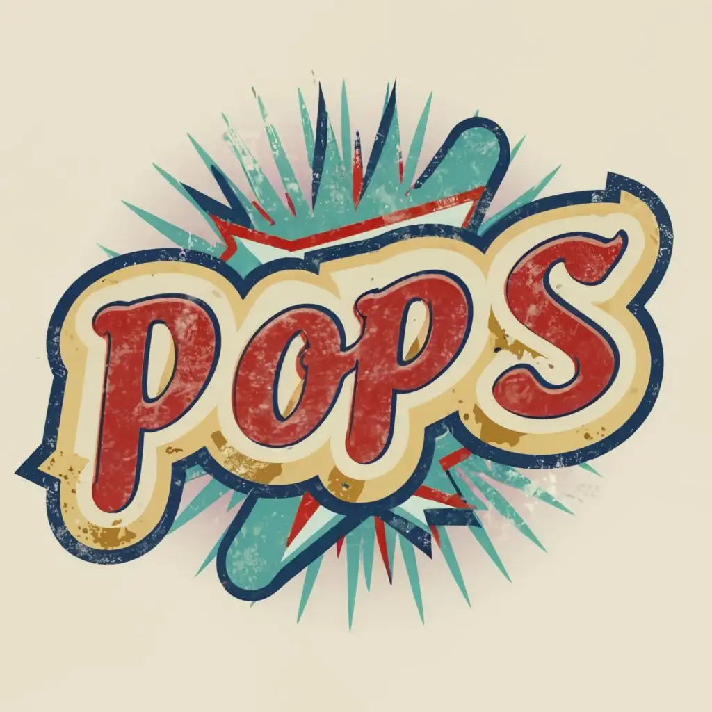 logo, 1950s, with the text "POPS", typography, be used in Retail industry