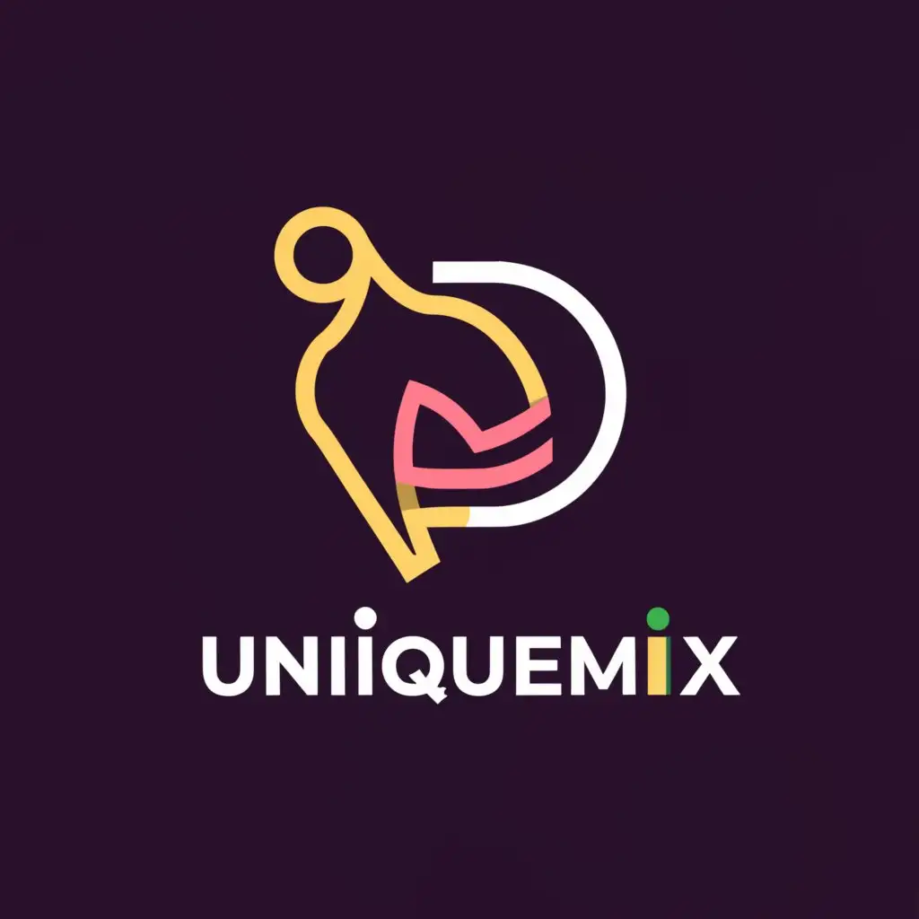 a logo design,with the text "Uniquemix", main symbol:Logo of apparel or clothing,Moderate,be used in Retail industry,clear background