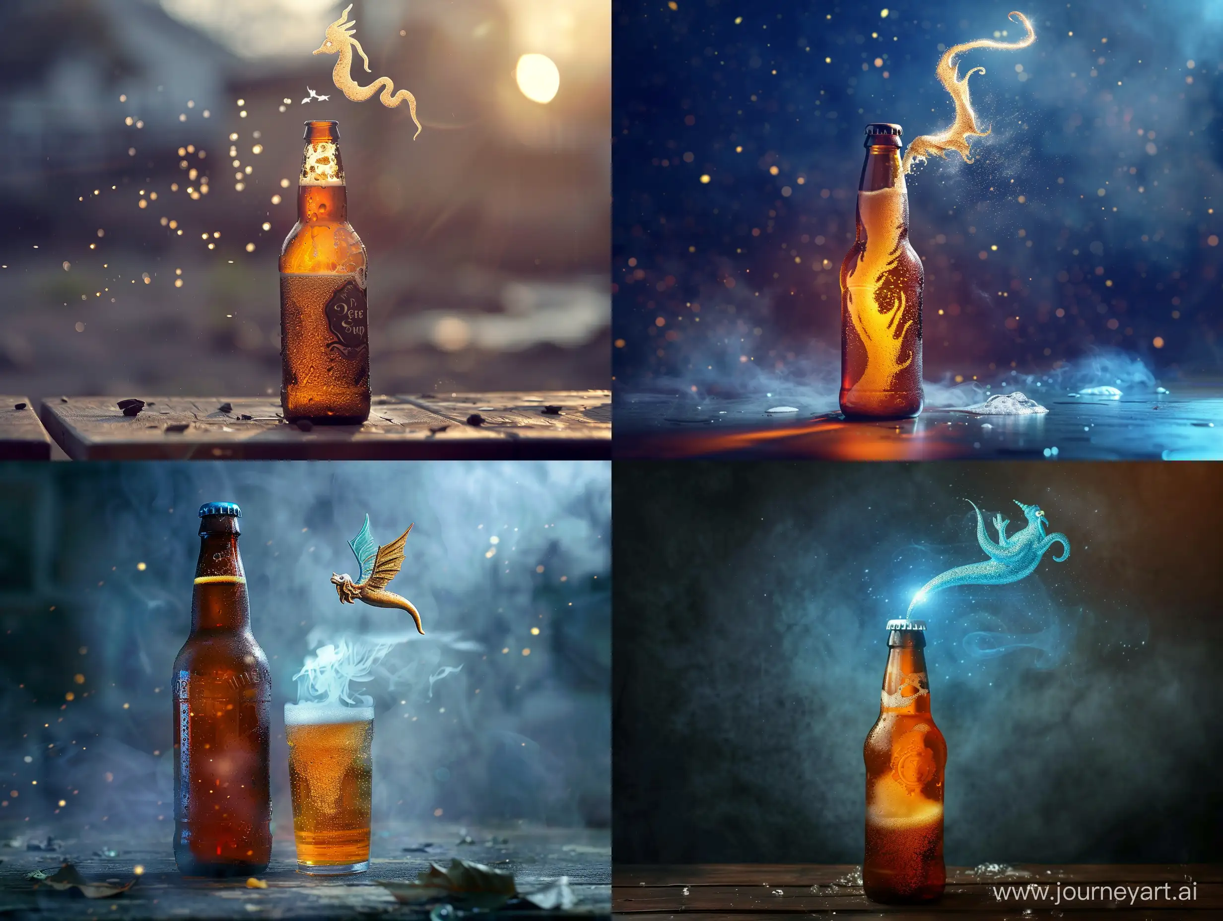 Magical-Genie-Emerging-from-Beer-Bottle